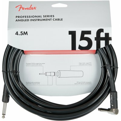 Fender Professional Series Instrument Cables S/A 4,5 m Black – Zboží Dáma
