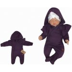 Z&Z Dětský teplákový overálek s volánky a kapucí fialový – Zboží Dáma