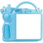 Plastový box s lahví 20 x 20 x 7 cm - modrá sublimace termotransfer – Zboží Mobilmania