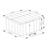 G21 Zahradní domek GRAH 1132 - 340 x 333 cm hnědý – Zboží Dáma