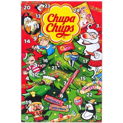 Adventní kalendář Chupa Chups Lízátka Žvýkačky Bonbóny 24 Dní Vánoční – Sleviste.cz