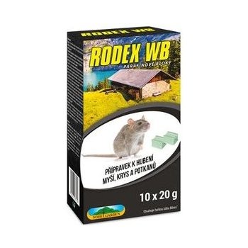 Nohel Garden Rodenticid RODEX WB parafínové bloky 10x20 g