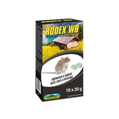 Nohel Garden Rodenticid RODEX WB parafínové bloky 10x20 g