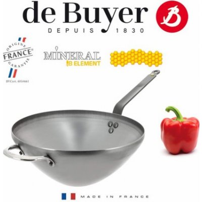 de Buyer Železná Wok s plochým dnem 32 cm – Sleviste.cz