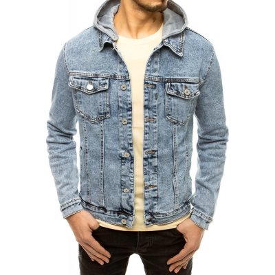 pánská džínová bunda s kapucí TX3615 modrá – Zboží Mobilmania