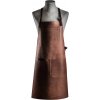 Zástěra zVostra kožená zástěra SOFT LEATHER BBQ Brown design look