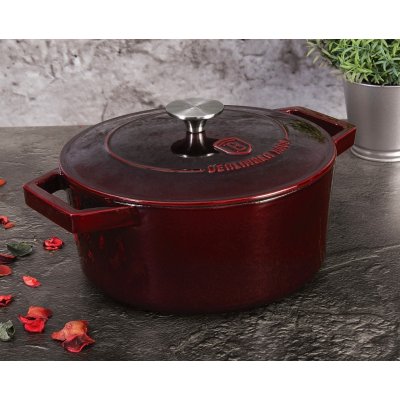 Berlingerhaus Pekáč litinový s poklicí 24 cm Burgundy Line – Zbozi.Blesk.cz