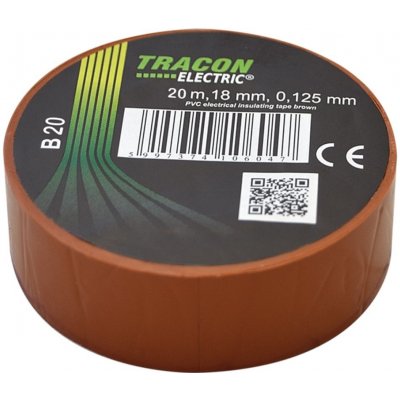 Tracon Electric Páska Izolační 20 m x 18 mm hnědá