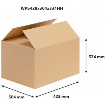 Obaly KREDO Kartonová krabice A3 428 x 304 x 334 mm 3VVL / 25 ks – Zboží Mobilmania