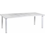 Nardi Libeccio 160/220 x 100 cm Bílý plastový rozkládací zahradní stůl – Hledejceny.cz