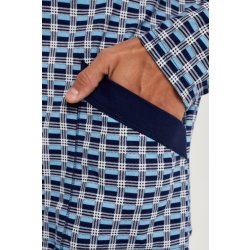 Italian Fashion Alden pánské pyžamo dlouhé modré