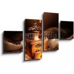 Obraz 4D čtyřdílný - 100 x 60 cm - Coffee Grinder Mlýnek na kávu – Zboží Mobilmania