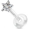 Piercing Šperky4U BioFlex piercing do brady hvězdička LB0030C-1206