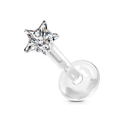 Šperky4U BioFlex piercing do brady hvězdička LB0030C-1206 – Zbozi.Blesk.cz