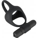 Black Velvet vibrační kroužek na penis a varlata – Zboží Mobilmania