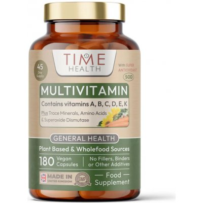 Time Health Multivitamíny Whole Food & Plant Based 180 kapslí – Hledejceny.cz