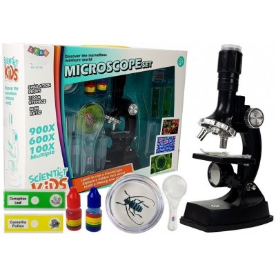 LEAN Toys Dětský výukový mikroskop pro malého vědce 900x 600x 100x