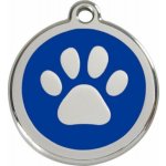 Red Dingo známka Paw Print Navy Tlapka modrá M 30 mm – Zboží Dáma