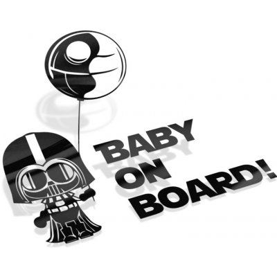 E-cut.cz Samolepka Baby on board star wars - 12x11,4 cm – Zboží Mobilmania