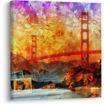 Obraz - Golden Gate, San Francisco, Kalifornie, jednodílný 30x30 cm – Hledejceny.cz