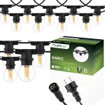 Venkovní řetěz 15m, 15x E27 Žárovky 7W 4000K NARCI LUMILED – Zboží Dáma