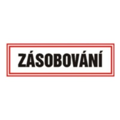 Plastová cedulka Zásobování dvoubarevná 21x7,5 cm – Sleviste.cz