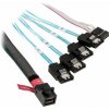 PC kabel SilverStone SST-CPS05-RE kabel SAS mini 36-pin 4x SATA 50cm černá / 12Gb/s / SFF-8643
