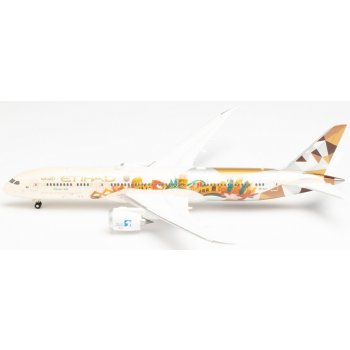 Herpa Boeing B787-9 společnost Etihad Airways ADNOC Choose Italy Colors SAE 1:200