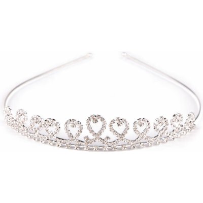 Prima-obchod Štrasová čelenka / korunka do vlasů, barva 2 crystal – Zboží Dáma