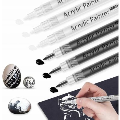 Artmagico akrylový popisovač 5 ks černá 0,7 mm 80142 – Zbozi.Blesk.cz