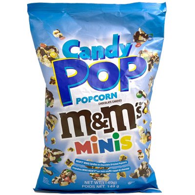 Candy Pop sladký popkorn s kousky bonbonků M&M's z mléčné čokolády 149 g