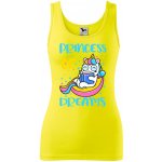 Dobrý Triko dámské tílko s potiskem Princess of dreams Citrónová – Zboží Dáma