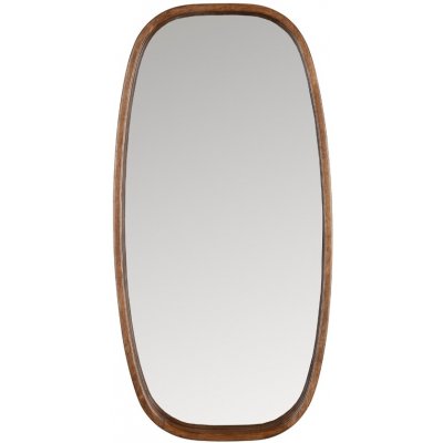 White Label Hnědé dřevěné závěsné zrcadlo Nyko 80 x 26 cm – Hledejceny.cz