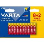 Varta Longlife Max Power AAA 10ks 4703101410 – Zboží Mobilmania