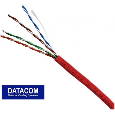 Datacom 1156 UTP Cat5e, PVC, 305m, červený – Zboží Mobilmania