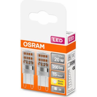 Osram LED s paticí G9 1,9 W 2 700 K čirá 2 balení 4058075449831 – Hledejceny.cz