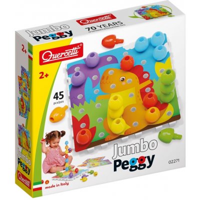 Quercetti Jumbo Peggy jumbo kolíčky & pegboard – Sleviste.cz