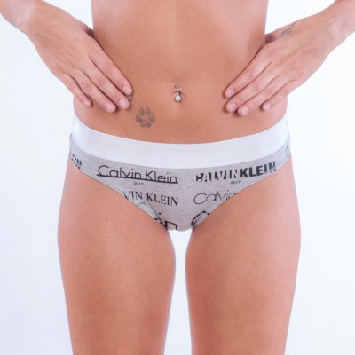 Calvin Klein kalhotky Heritage Logo boyshort šedé – Hledejceny.cz