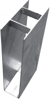 Pozinkovaný držák podhrabové desky průběžný 20 cm pro sloupek 48 mm