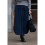 Italy fashion manšestrová sukně MALORY černá – Zboží Dáma
