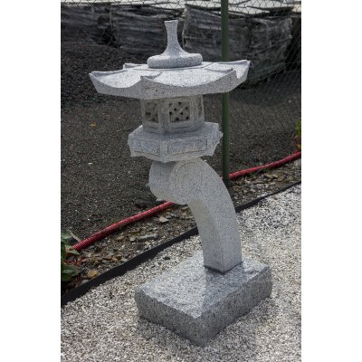 Kameny.cz Japonská lampa Rankei přírodní kámen šedá žula, malá