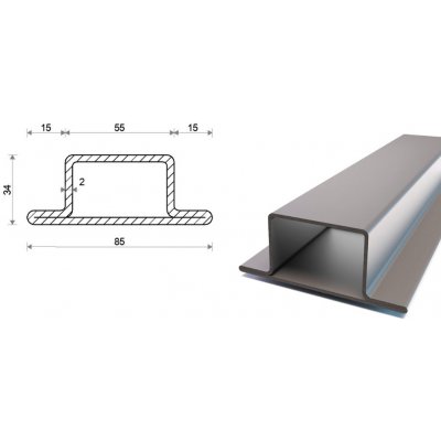 Praporkový jekl T 85x34x55x2 – Sleviste.cz