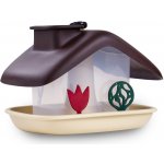 Juko petfood krmítko Chalupa venkovní plast-hnědá – Zboží Dáma