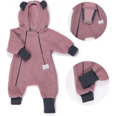 ESITO Rostoucí zimní kombinéza Teddy fleece double Cyclamen pink růžová – Zboží Dáma