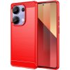 Pouzdro a kryt na mobilní telefon Xiaomi Protemio 72813 FLEXI TPU Ochranný Xiaomi Redmi Note 13 Pro červený