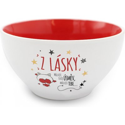 Nekupto Snídaňová miska Z lásky 400 ml 13,2x7,2 cm