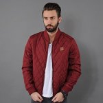 Urban Classics Diamond Quilt Nylon jacket burgundy – Zboží Mobilmania