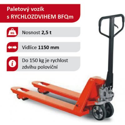 DELTALIFT BFQm s rychlozdvihem 2,5t vidlice 1150mm – HobbyKompas.cz