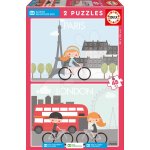 Educa Paris&London Apanona Children's Villages 2 x 48 dílků – Zboží Mobilmania