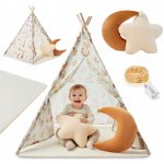 Divio Dětský stan teepee 135 cm béžový – Sleviste.cz